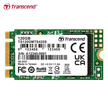 创见(Transcend) 120G SSD固态硬盘 MTS420S系列 M.2 NGFF2242 SATA协议 台式机笔记本硬盘（TS120GMTS420S）