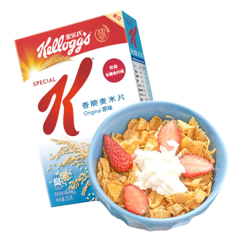 家乐氏（Kellogg）泰国进口香脆麦米片205g/盒 低脂营养谷物即食早餐代餐
