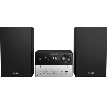 飞利浦（PHILIPS）TAM3205 音响音箱 迷你音响 CD机 CD播放器 FM收音机 USB播放机 蓝牙书桌音响