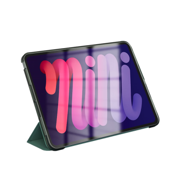 京东京造 iPad mini6保护套8.3英寸2021款mini保护壳三折支架平板超薄硅胶智能保护套 绿色