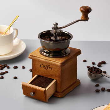 友来福 手摇磨豆机 手动咖啡豆研磨机小型家用便携式手磨咖啡机