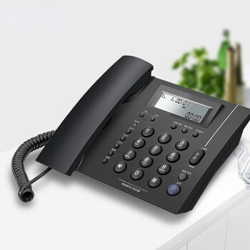 AIDRVI电话机座机 固定电话 办公家用 免电池 一键快拨 HCD113深蓝