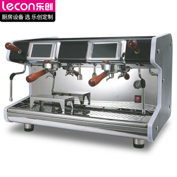 乐创（lecon）咖啡机商用意式半自动咖啡机蒸汽打奶泡专业现磨泵压萃取升级双头ML-2