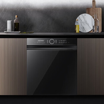 美的14套嵌入式洗碗机黑色S52-X新一级水效 四星消105度高温除菌热风烘干 新一级水效