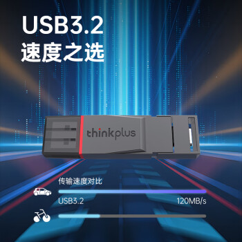 ThinkPlus联想金属U盘64G  USB3.2高读速Type-C双接口手机电脑两用u盘商务办公优盘 TU280系列