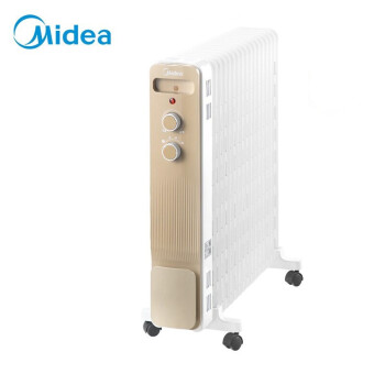 Midea/美的 电油汀取暖器升温防烫加宽17片油酊 家用节能省电速热干衣 HYW30GW 金色智能恒温款