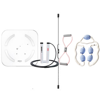 蓝鲸喜套装二（无绳跳绳YW21276+按摩棒拉力带套装+飞力士棒YW71451+体脂秤AC215Z）
