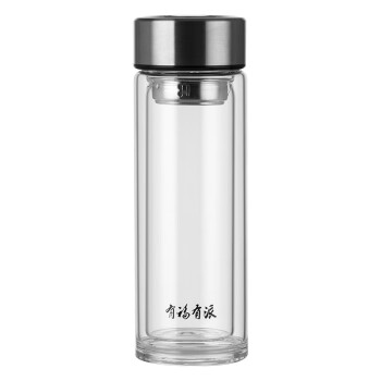 有福有派 320ML双层玻璃杯FU1704-320 钢本色