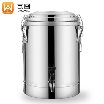 瓦图 WATU 不锈钢保温桶单龙头20L 商用保温饭桶大容量汤桶豆浆茶水桶