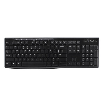 罗技（Logitech）K270 无线键盘 商务办公键盘 带优联接收器 全尺寸多媒体键盘 黑色