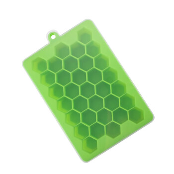 畅宝森硅胶冰格冰块模具带盖蜂窝33格冰盒DIY制冰盒ZYX-20210605#绿色  5件起售  BD05