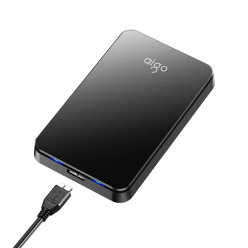 爱国者 (aigo) 1TB USB3.0 移动硬盘 HD809 黑色 稳定高速传输 简约设计 睿智之美 商务便携