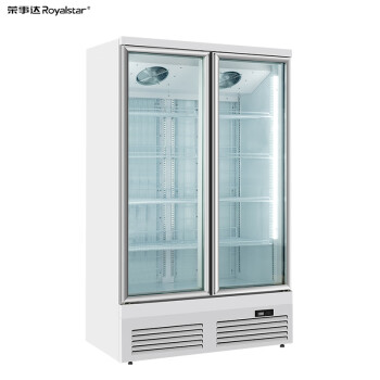 荣事达立式冷冻展示柜速冻食品冷冻柜海鲜肉类速冻柜大容量冰柜商用超市冷柜双门白色经济款LD-1260FXJ