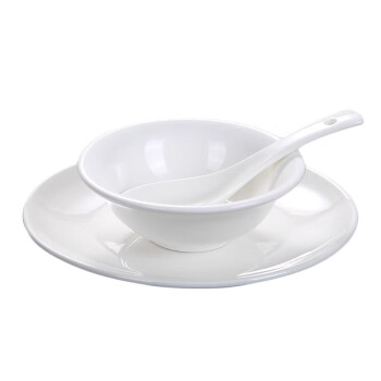温朵娜（VIENDONA） 饭碗 加厚酒店用陶瓷白色小米4.5英寸翅碗摆台汤碗碗单个纯色