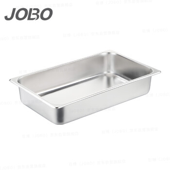 巨博(JOBO) 不锈钢盆份数盆1/1GN食物盆直身打菜盆一份一规格530x330x100mm