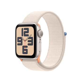 Apple/苹果 Watch SE 2023款智能手表GPS款40毫米星光色铝金属表壳星光色回环式运动型表带 MR9W3CH/A【快充套装】