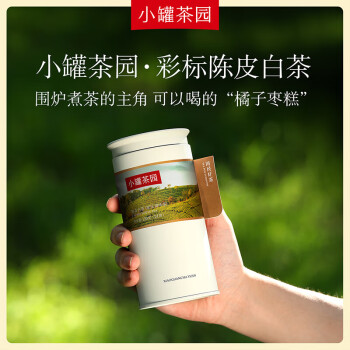 小罐茶（HWM）福鼎白茶 小罐茶园系列茶叶彩标 陈皮白茶 120g（24饼）