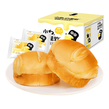 小白心里软  黄油夹心手撕软面包420g整箱营养早餐休闲零食