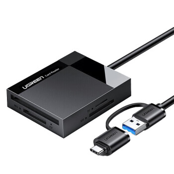 绿联（UGREEN） USB3.0读卡器多合一带Type-C支持SD/TF/CF/MS相机手机内存卡 多卡单读带Type-C-OTG款 40754