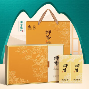 狮峰牌 绿茶 2024年新茶春茶 明前特级西湖龙井茶叶 龙图礼盒100g