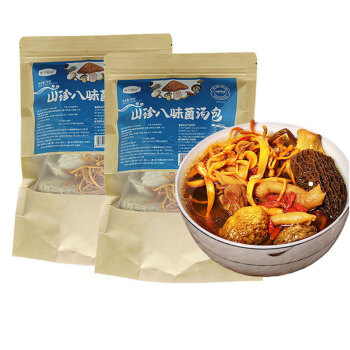 珍晨 菌类食材煲汤蘑菇干货山珍八味菌汤包90g/袋 5袋起售BS04