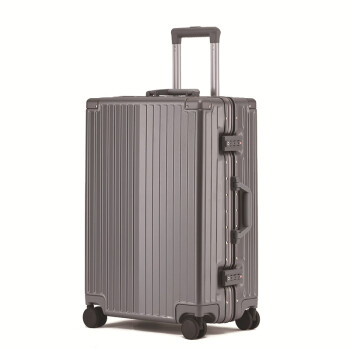 立都（LIDU）宏信铝框拉杆箱商务红色行李箱万向轮旅行箱(备注颜色)24吋\t