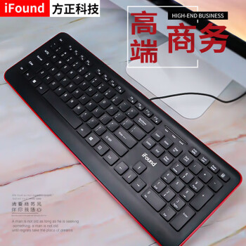 ifound（方正科技）D101键盘有线巧克力单键盘 含键盘膜防水防尘办公台式 多媒体106键笔记本数字键盘