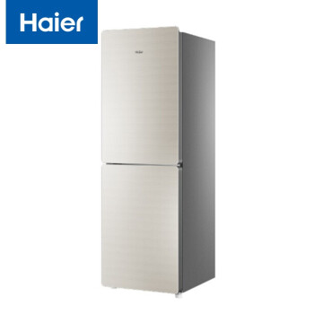 海尔（Haier）两门风冷无霜190升 小型冷冻冷藏 双门彩晶玻璃电冰箱 BCD-190WDCO 金色