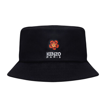 高田贤三（KENZO） 男女同款黑色棉质徽标刺绣渔夫帽 FC6 5AC404 F33 99 M