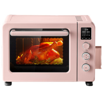 QKEJQ 烤箱电烤箱烘焙多功能小型迷你大容量烤箱独立精准定时控温   仙女粉