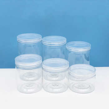 致年华 储物罐 透明塑料瓶食品包装塑料罐 83*85mmPP盖400毫升 内含50个
