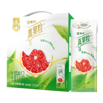 蒙牛真果粒红柚四季春配制型含乳饮料240g×12（包装随机）