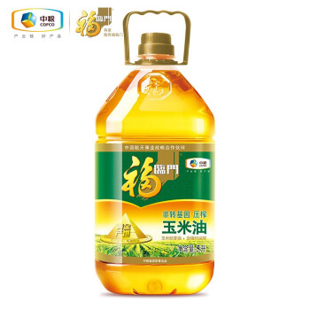 福临门食用油 中粮出品家用厨房粮油炒菜烹饪 黄金产地玉米油5L*4桶整箱