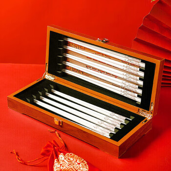 友来福陶瓷筷子10双装中式高档套装个性防滑耐高温家用酒店生日礼物