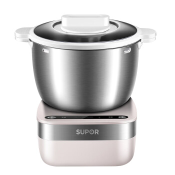 苏泊尔（SUPOR）全自动5L大容量家用揉面 厨师机 发酵醒面多功能和面机樱花粉SHM01