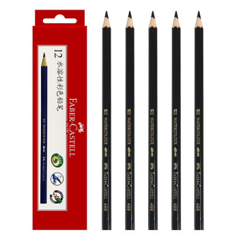 辉柏嘉  标图笔 水溶性彩铅 单色彩铅笔 12只装 黑色499
