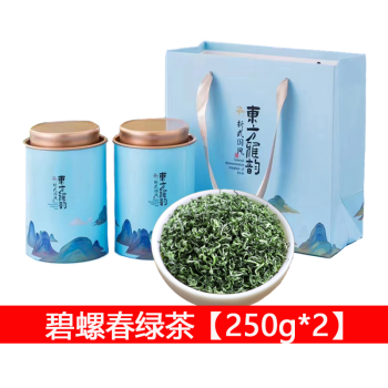 礼茗春 碧螺春绿茶【250g*2】2024明前特级新茶送礼自饮 东方雅韵18号