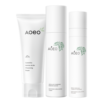 AOEO海葡萄水乳套装护肤品套装补水保湿洗面奶100g+水120ml+乳100g
