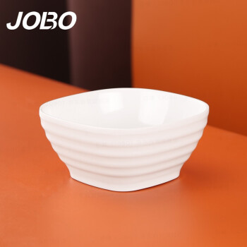 巨博（JOBO）密胺小四方碗4.5英寸10.9cm 饭碗仿瓷小汤碗密胺餐具5个起售