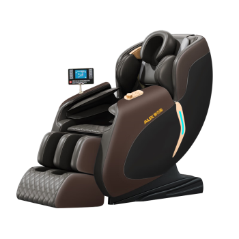 奥克斯（AUX）按摩椅智能语音款YH-Q6（棕黑款） 全自动多功能家用全身揉捏零重力电动按摩沙发 送父亲 礼物