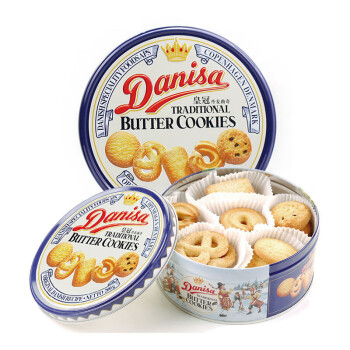 Danisa/皇冠丹麦曲奇饼干原味200g*2盒 进口休闲零食品早餐蛋糕