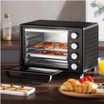 美的（Midea）PT25X5烤箱家用烘焙迷你小型电烤箱多功能全自动蛋糕25升大容量 亚光黑 家电