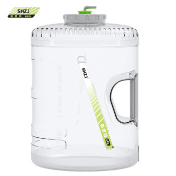 SHZJ家用泡茶茶具桶 21.8升圆实心手柄可拆洗纯净水桶茶具桶【透明】