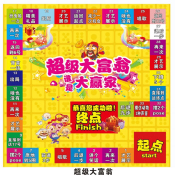 大富翁 50厘米游戏图 1个色子 4个棋子