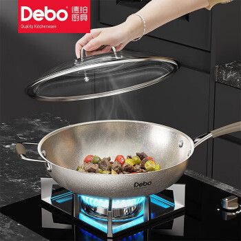 德铂（Debo） 德罗拉 DEP-881 纯钛炒锅 30cm 电磁炉燃气通用