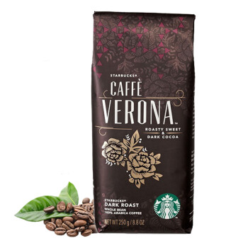 星巴克 佛罗娜咖啡豆250g 门店同步美国进口阿拉比卡 深度烘焙