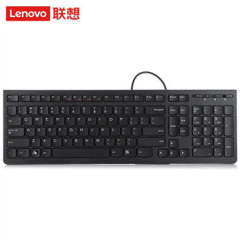 联想（lenovo）K5819 有线键盘 办公键盘 纤薄巧克力键盘 电脑键盘 笔记本键盘 黑色