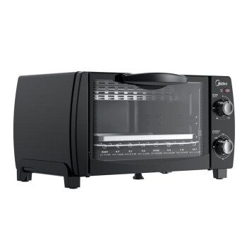 美的（Midea）电烤箱10L机械式家用上下一体调温电烤箱 PT1012黑色