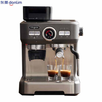东菱（Donlim）咖啡机 意式半自动 研磨一体机双锅炉双水泵高压萃取 蒸汽打奶泡 DL-5700D