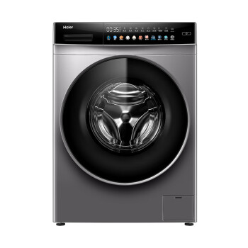 海尔（Haier）晶彩系列10KG滚筒洗衣机智能投放 10公斤晶彩大屏 除菌螨洗烘一体EG100HMATE62S【专卖店】